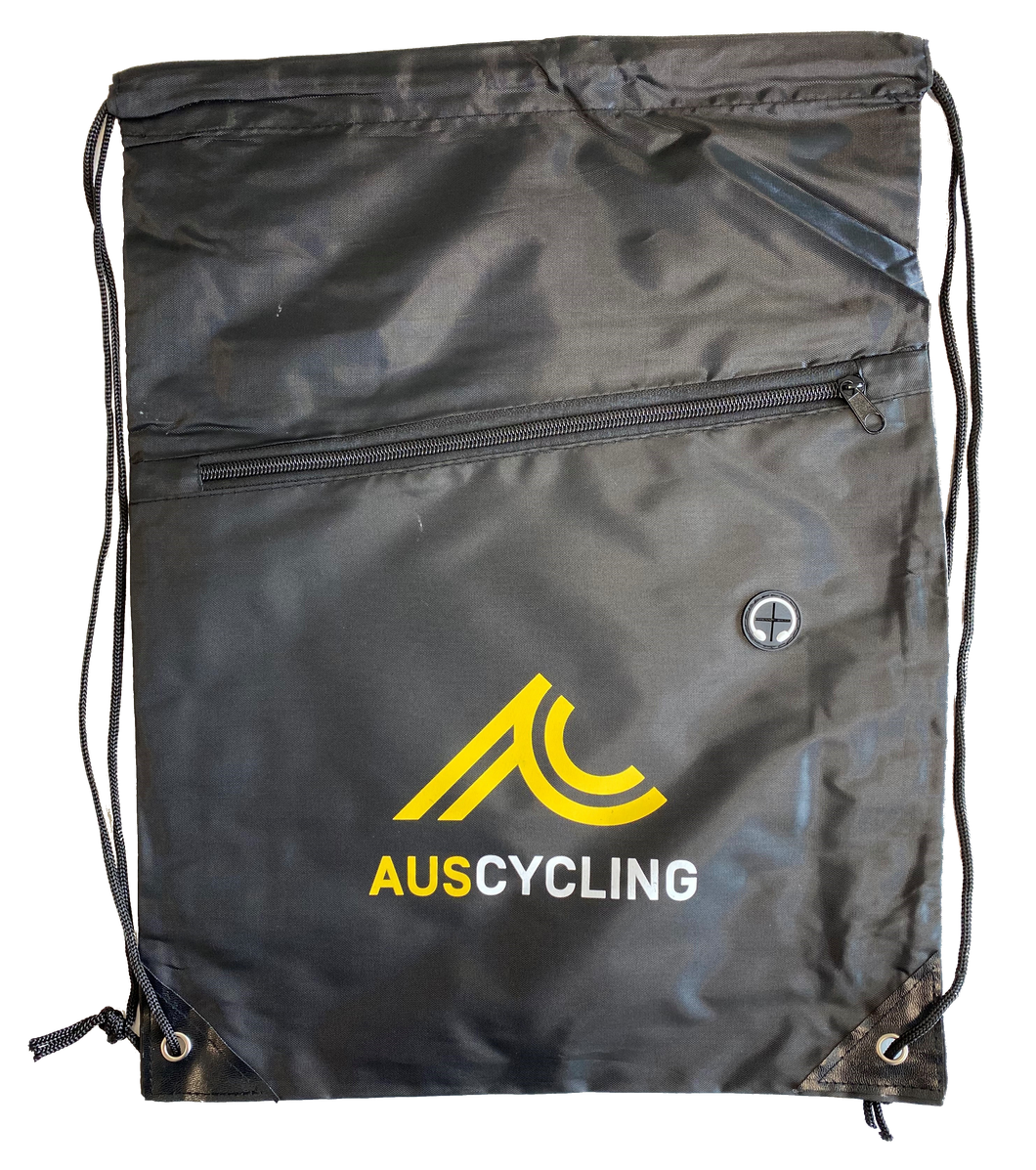 AusCycling Drawstring Backsack | Black