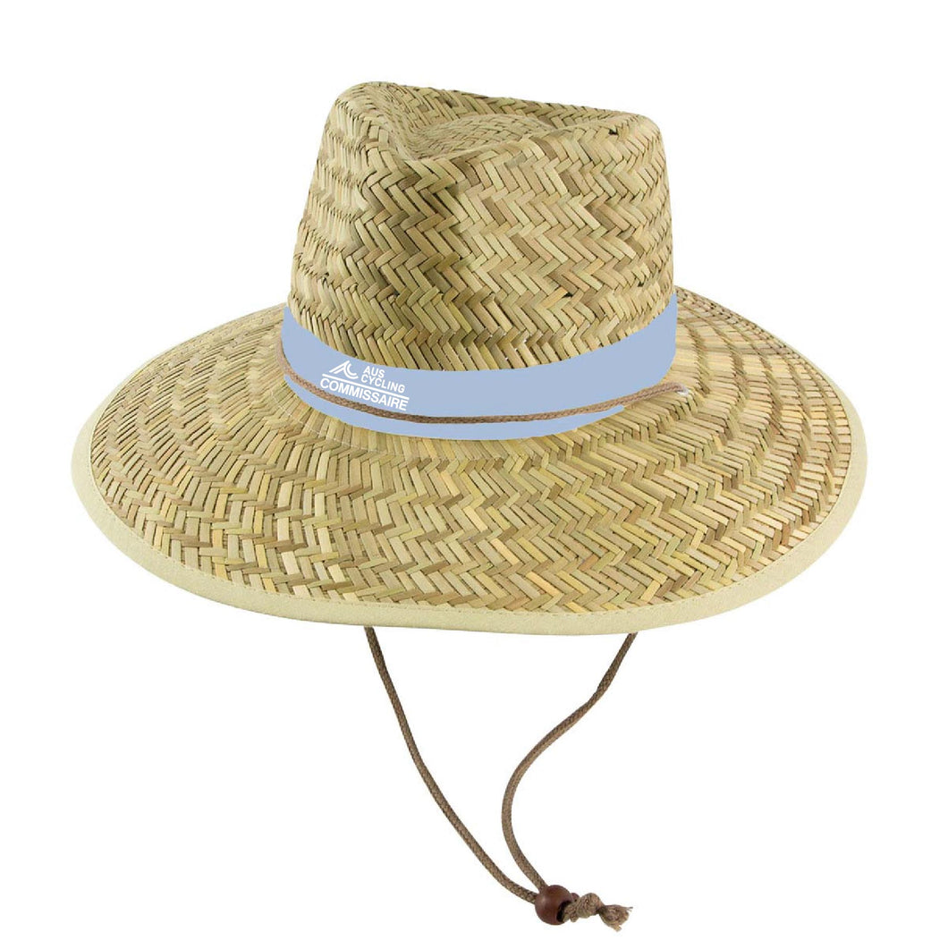 AusCycling Commissaire Wide Brimmed Straw Hat